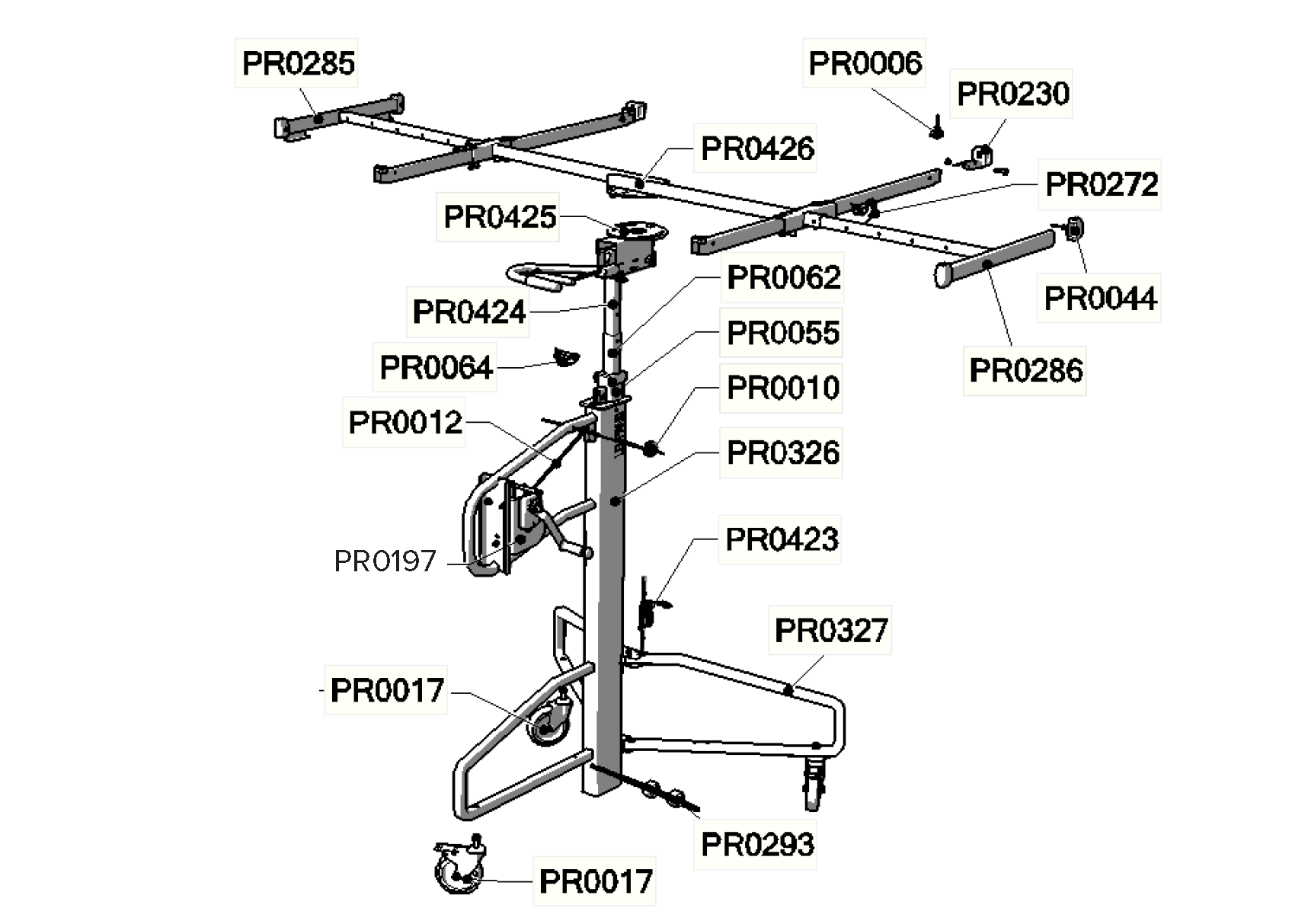 2017's exploded parts diagram